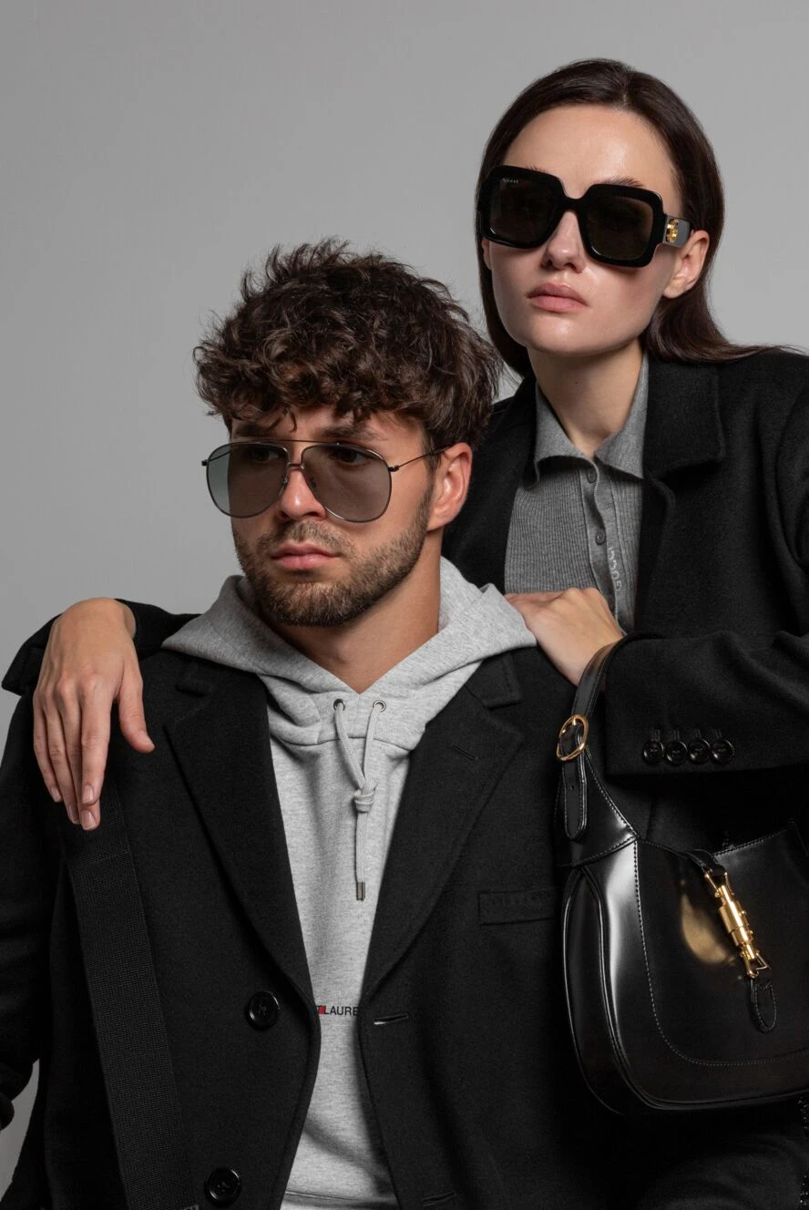 Gucci солнцезащитные очки авиаторы с серым градиентом линз 152347