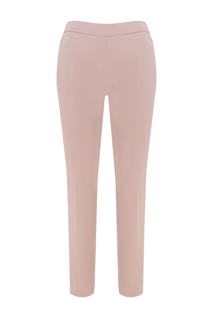 Rocco Ragni Pink cotton pants for women - two pockets. 97% cotton, 3% elastane. elastic belt. Country of manufacture: Italy. Care: specialized cleaning - photo 1