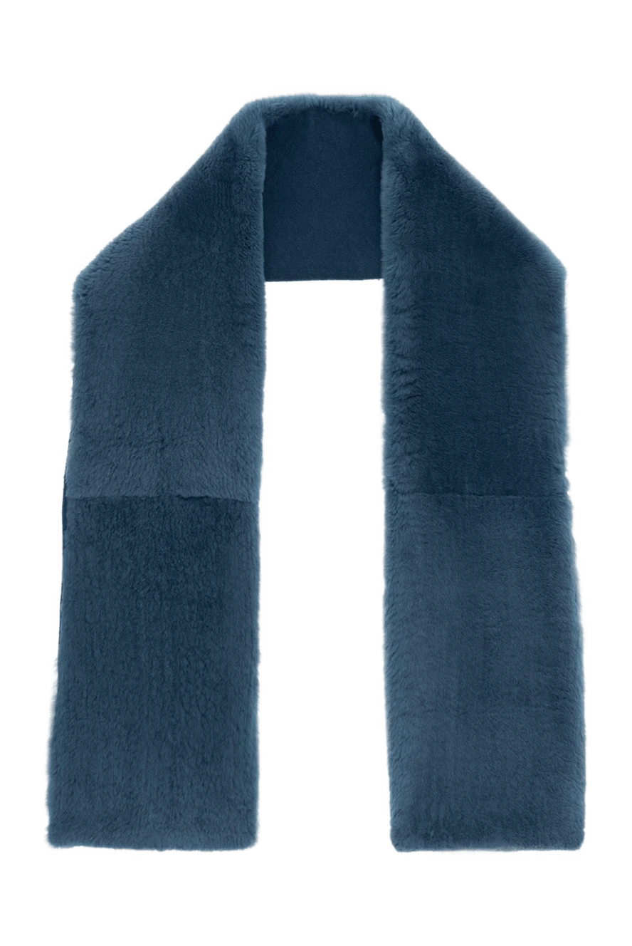 Svevo Cashmere scarf blue for men - short fur. 100% cashmere. Country of manufacture: Italy. Care: specialized cleaning - photo 1