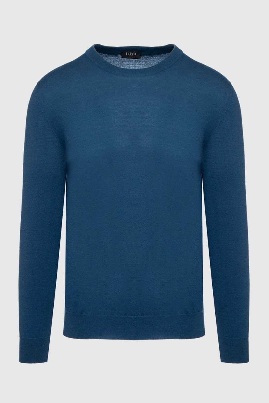 Svevo Blue cashmere jumper for men - 100% cashmere. Country of manufacture: Italy. Care: specialized cleaning - photo 1