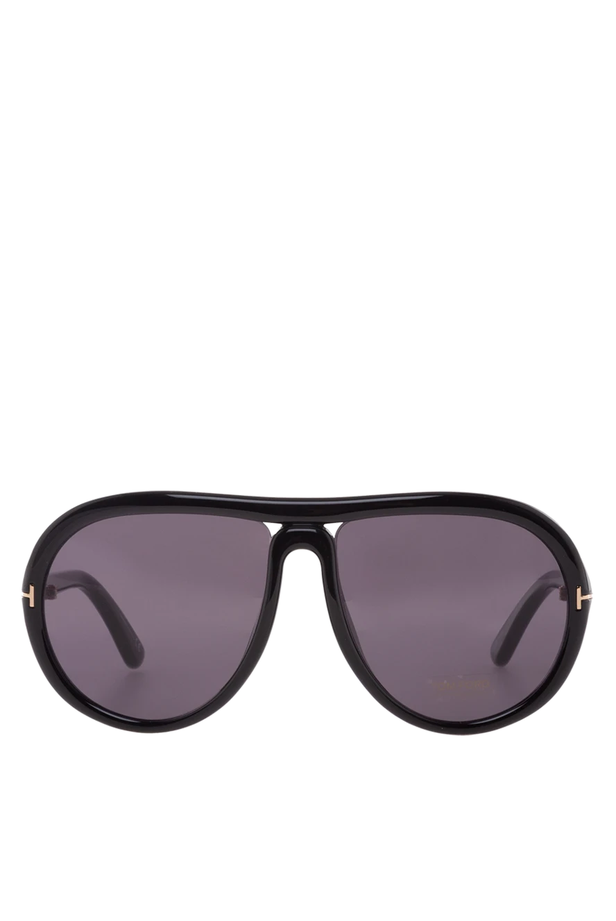 Tom Ford Black men's metal and plastic sunglasses for sun protection - logo on the lens. UV protection, scratch protection, case included. plastic, metal. Country of manufacture: Italy. Care: specialized cleaning - photo 1