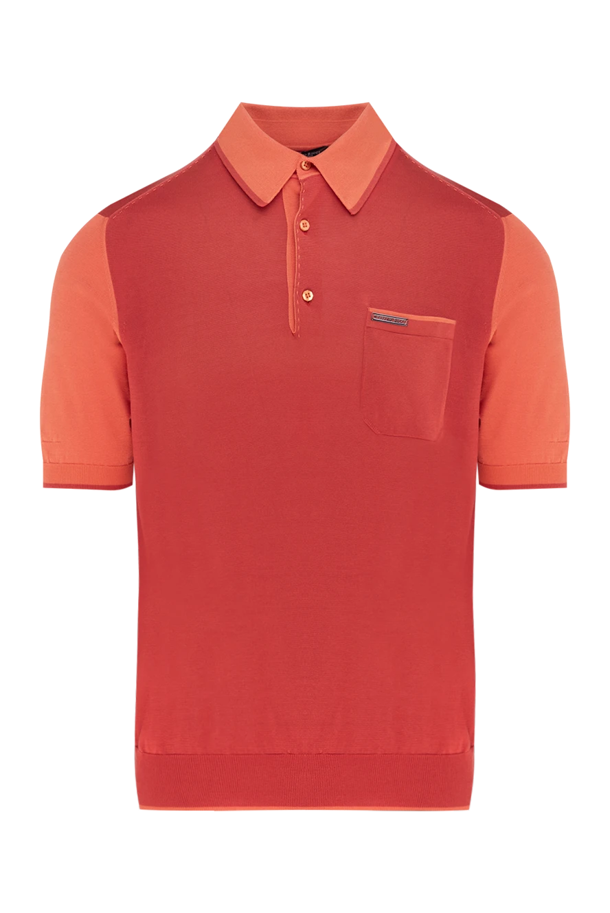 Stefano Ricci Поло з шовку з нагрудною кишенею у червоному кольорі - Контрастне оздоблення. Контрастна нагрудна кишеня. 100% шовк. гудзики. Країна виробник: Італія. Догляд: спеціалізоване чищення - фото 1