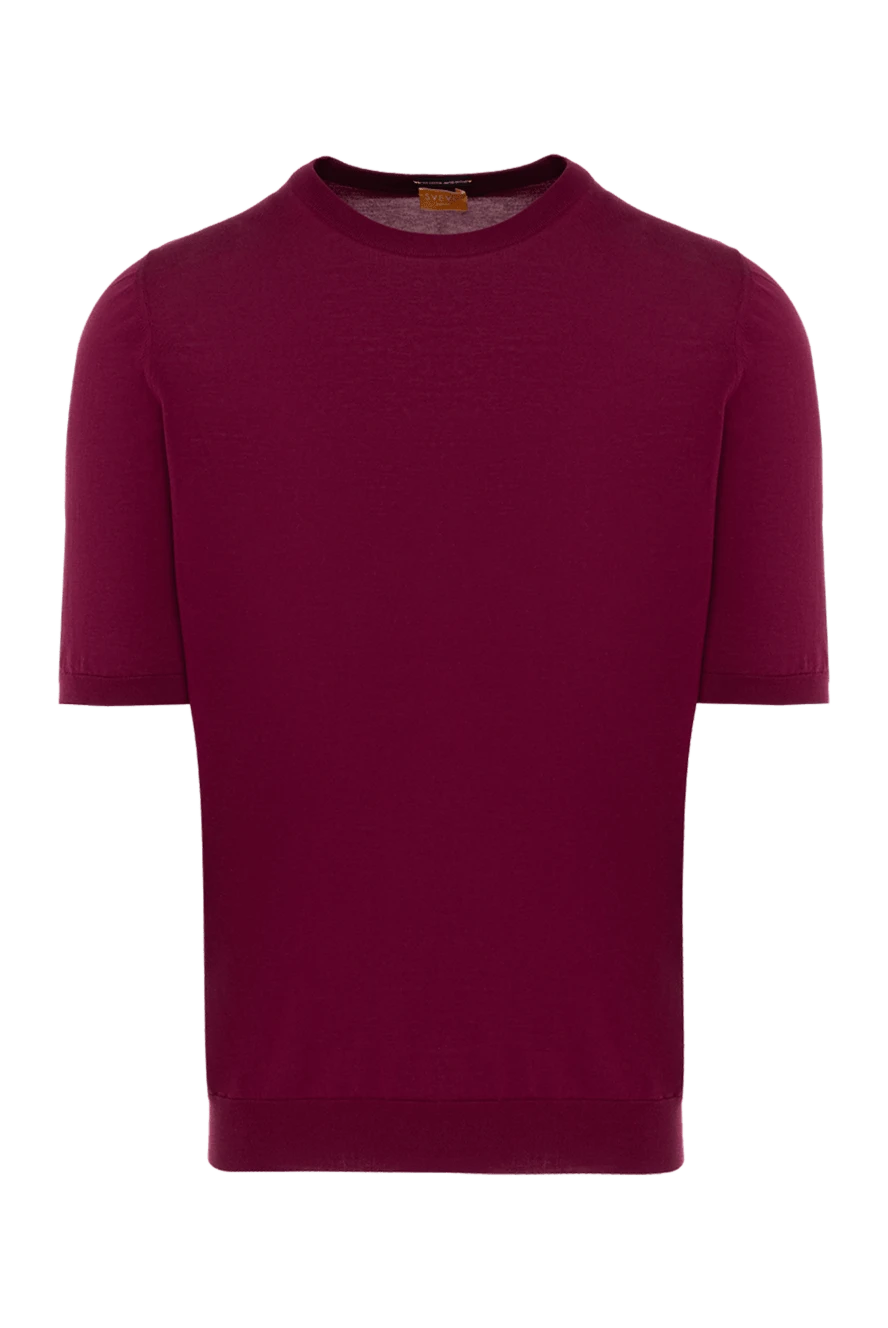 Svevo Cotton short sleeve jumper burgundy for men - Short sleeve. 100% cotton. Country of manufacture: Italy. Care: specialized cleaning - photo 1