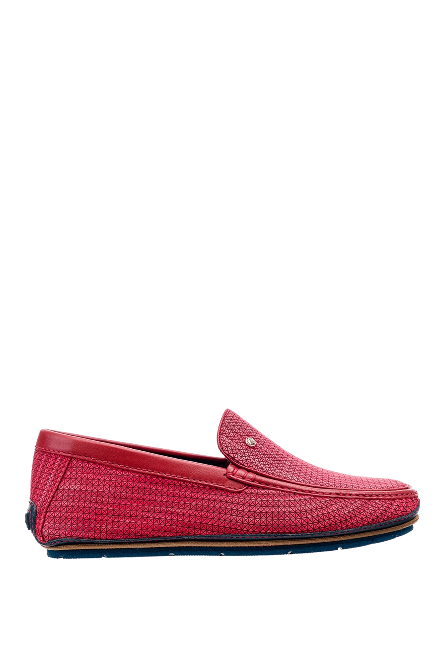 Zilli Red leather men's moccasins - Perforation. 100% leather. Interior: Leather. Insole: Leather. Outsole: Other materials. Country of manufacture: Italy. Care: specialized cleaning - photo 1