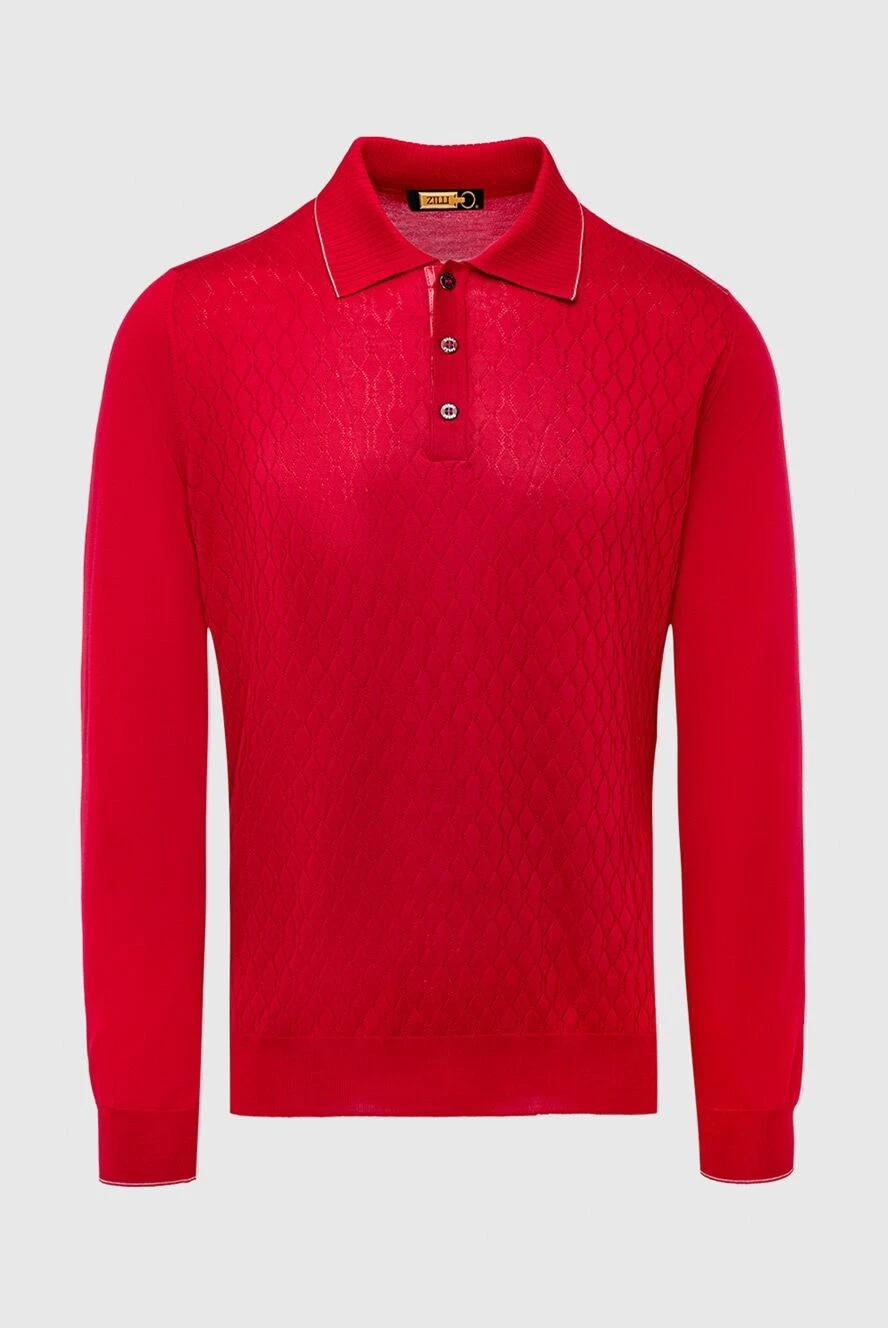 Zilli silk long sleeve polo red for men 153534 Men polo Domino Online Store Ukraine