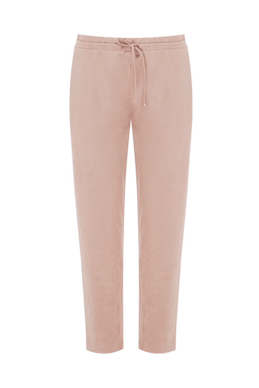 D.Exterior Pink polyester trousers for women - polyester, elastane. drawstring. Country of manufacture: Italy. Care: specialized cleaning - photo 1