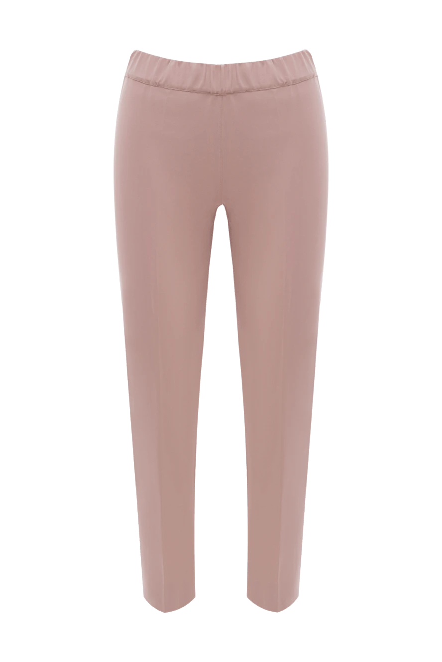 D.Exterior Women's pants with silver stripes pink - lamps. wool, lycra. elastic belt. Country of manufacture: Italy. Care: specialized cleaning - photo 1