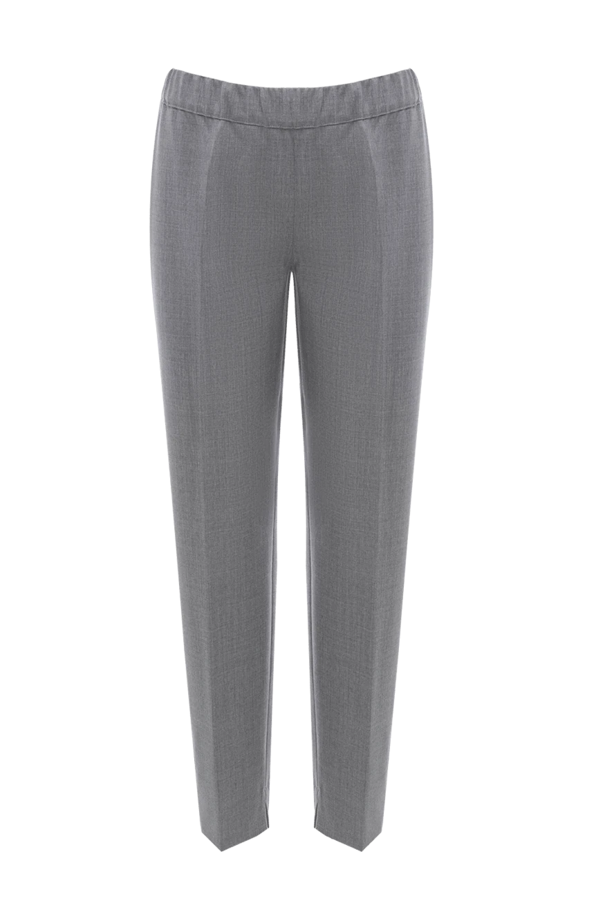 D.Exterior Women's pants with silver stripes gray - lamps. wool, lycra. elastic belt. Country of manufacture: Italy. Care: specialized cleaning - photo 1