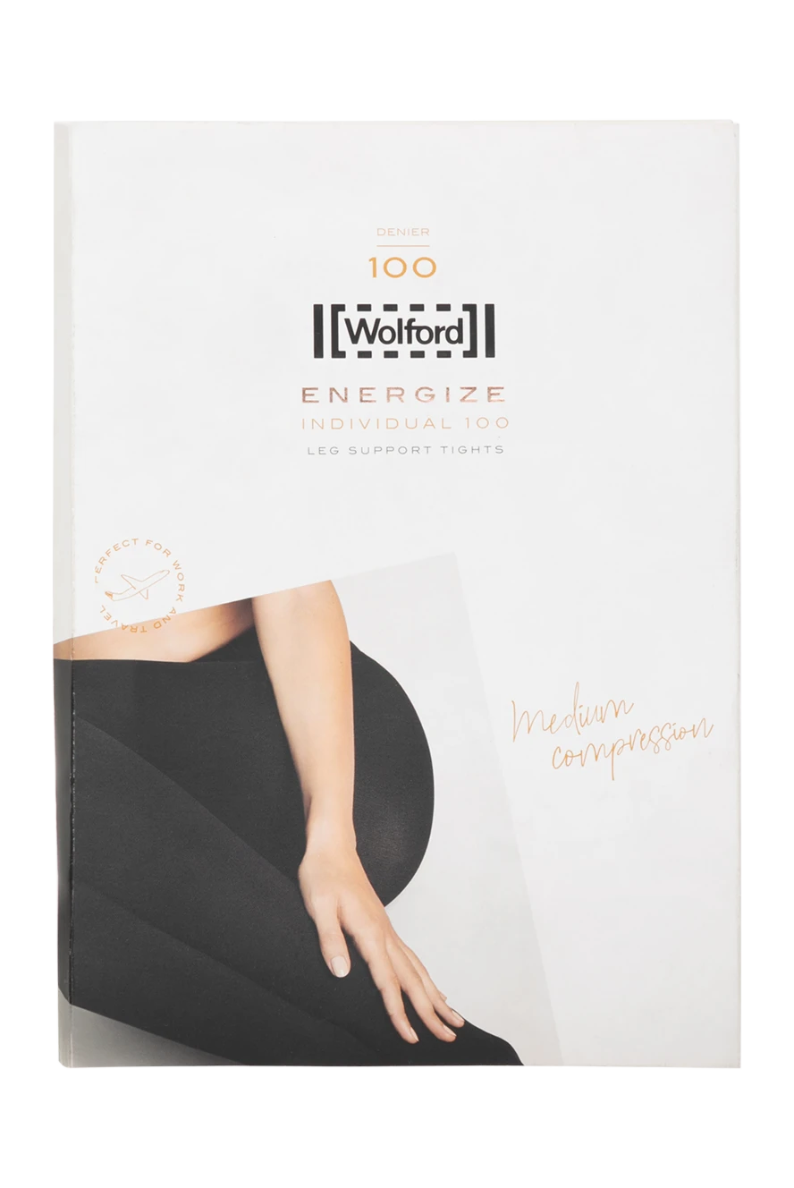 Wolford Women's tights with an elastic cuff black - Fastener: elastic cuff. polyamide, elastane. Density: 100 DEN. Country of manufacture: Italy. Care: specialized cleaning - photo 1