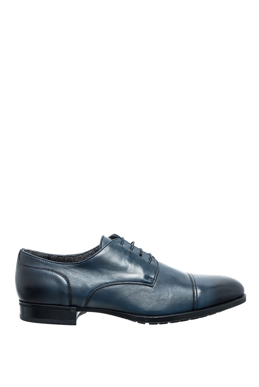 Doucal`s Blue leather men's shoes - Composition: 100% leather. Clasp: Lace-up. Interior: Leather. Insole: Leather. Heel height: 2cm. Outsole: Other materials. Country of manufacture: Italy. Care: specialized cleaning - photo 1