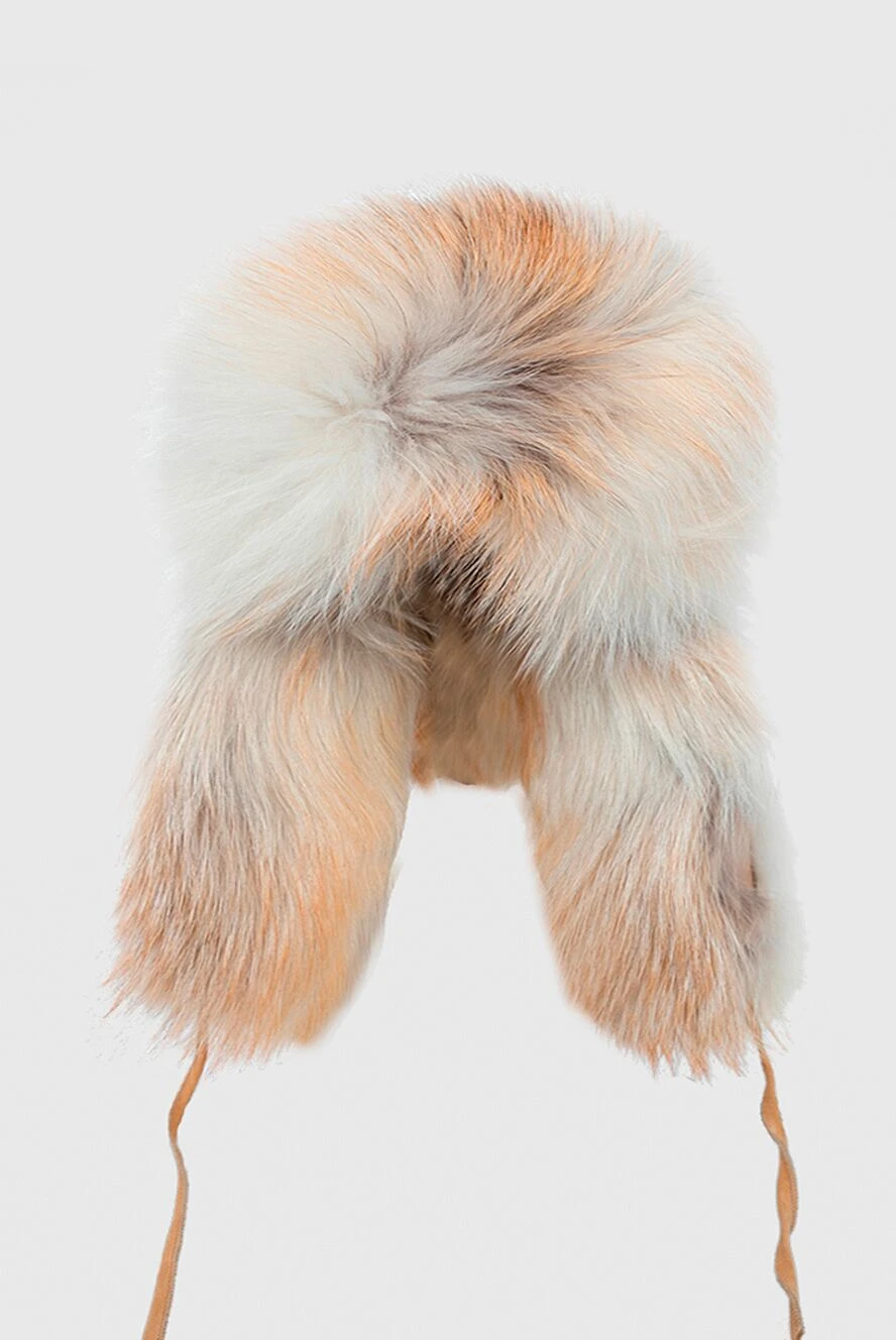 FG Furs Beige fox cap for women - fur. 100% fox. Country of manufacture: Italy. Care: specialized cleaning - photo 1