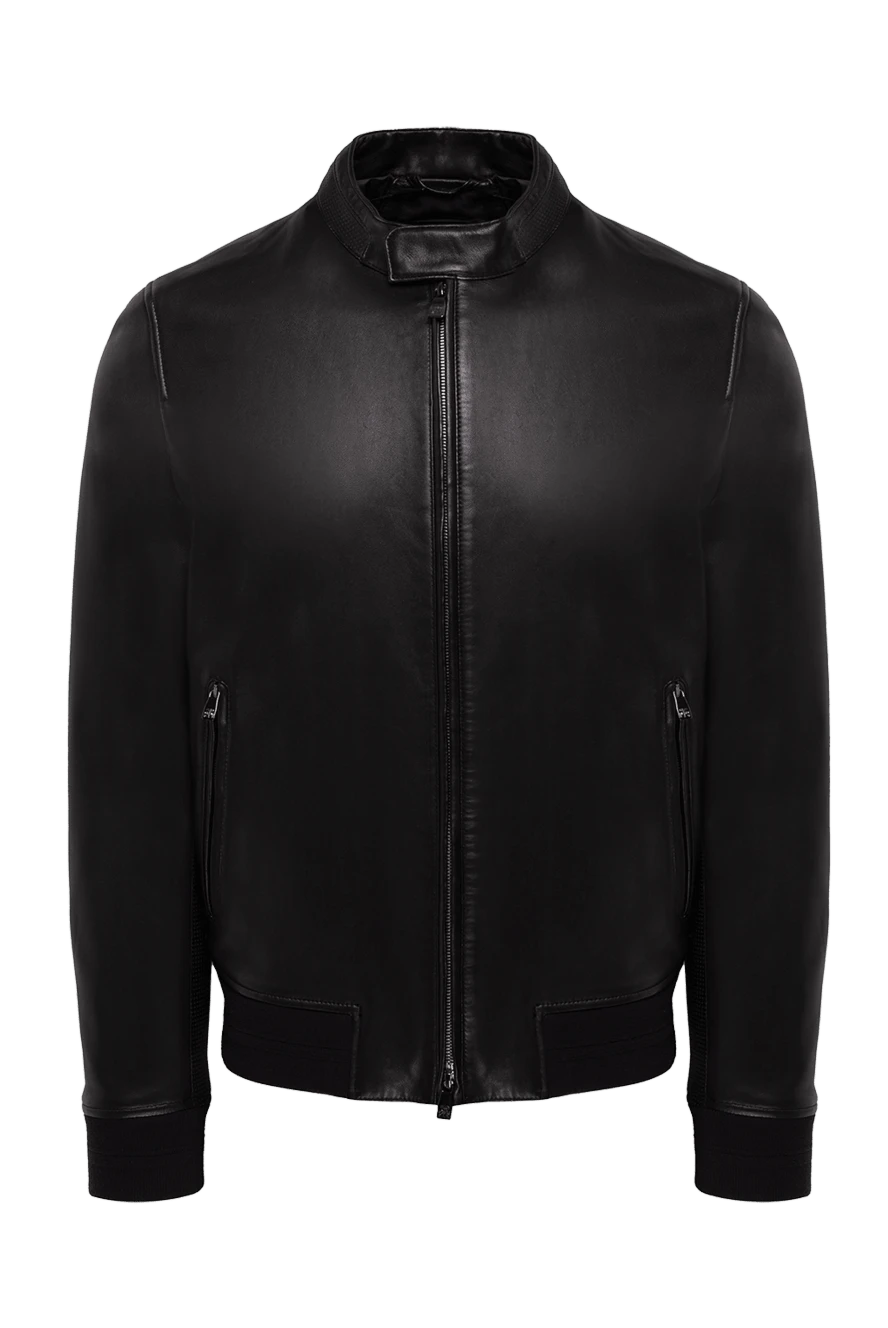 Corneliani Куртка кожаная черная мужская - 100% кожа. Молния. Два боковых кармана. Страна производитель: Италия. Уход: специализированная чистка - фото 1