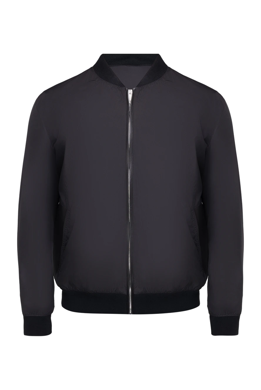 Torras Jacket made of polyester, genuine leather and polyamide black for men - 100% genuine leather, 100% polyester, polyamide. Closure: Zipper. Two side pockets. Country of manufacture: Italy. Care: specialized cleaning - photo 1