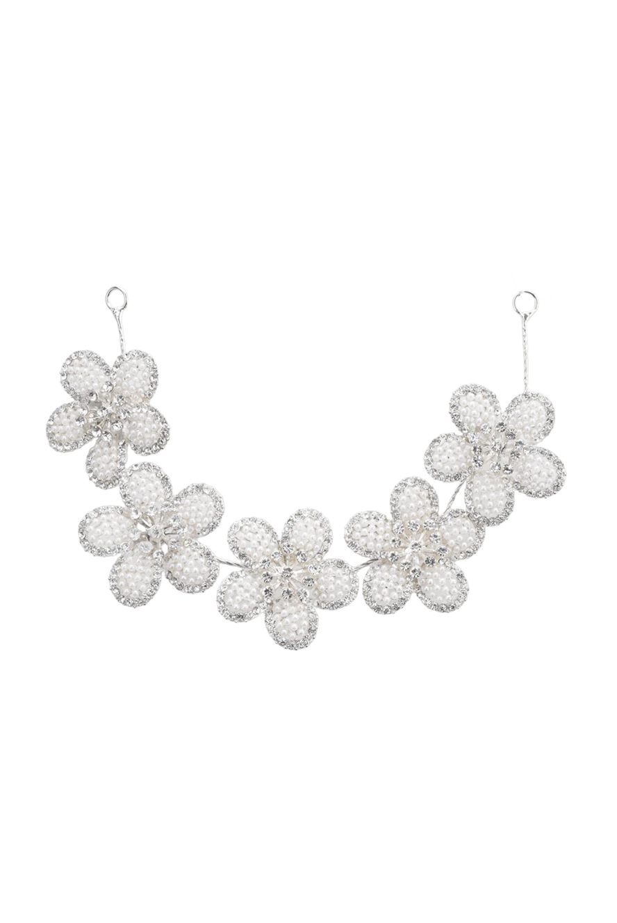 Annabella Gray tiara for women made of crystals in the shape of flowers - crystals in the shape of flowers. metal. Fastener: pin. Country of manufacture: Italy. Care: specialized cleaning - photo 1