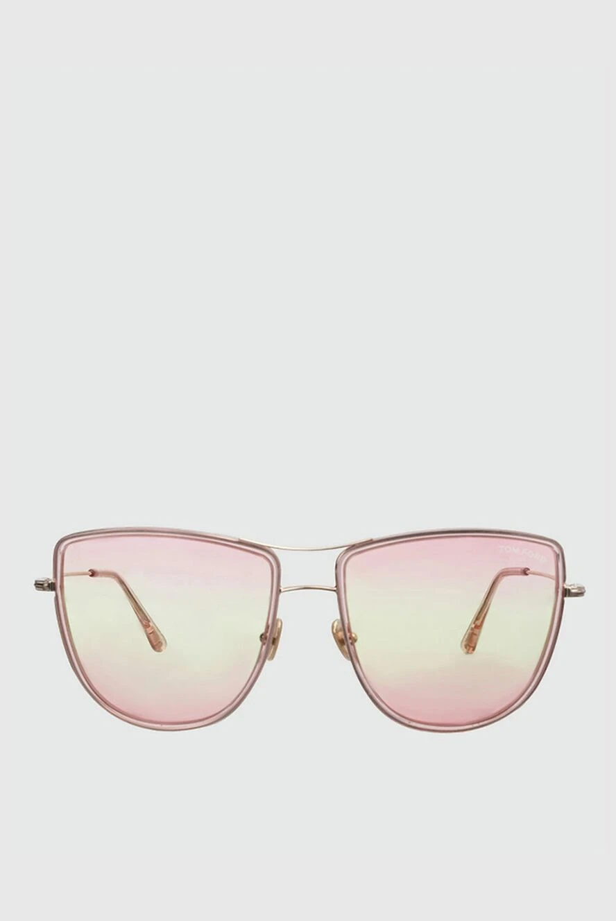 Tom Ford Glasses for women pink with ombre effect - ombre effect, logo on the lens. Additional: UV protection, scratch protection, case included. plastic, metal. pink. Country of manufacture: Italy. Care: specialized cleaning - photo 1