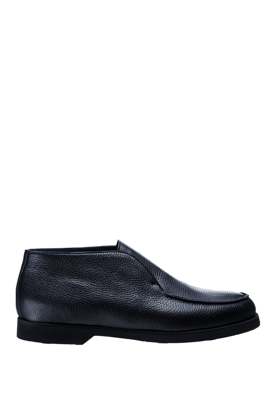 Pellettieri di Parma Black leather loafers for men - Additionally: heel height 2 cm, leather interior. Composition: 100% leather. Country of manufacture: Italy. Care: specialized cleaning - photo 1