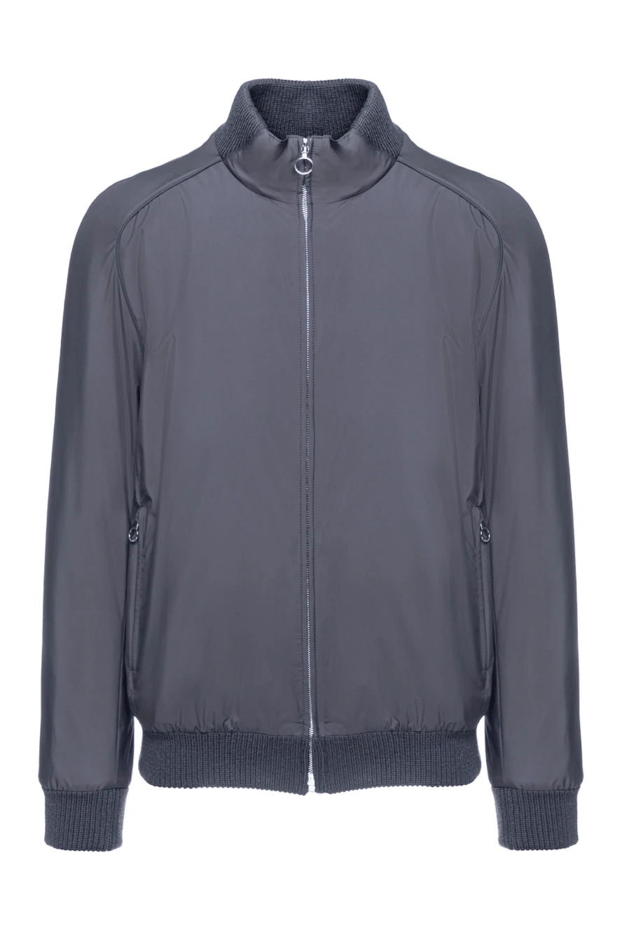 Seraphin Nylon and cashmere jacket gray for men - 100% nylon, cashmere. Closure: Zipper. Two side pockets. Country of manufacture: Italy. Care: specialized cleaning - photo 1