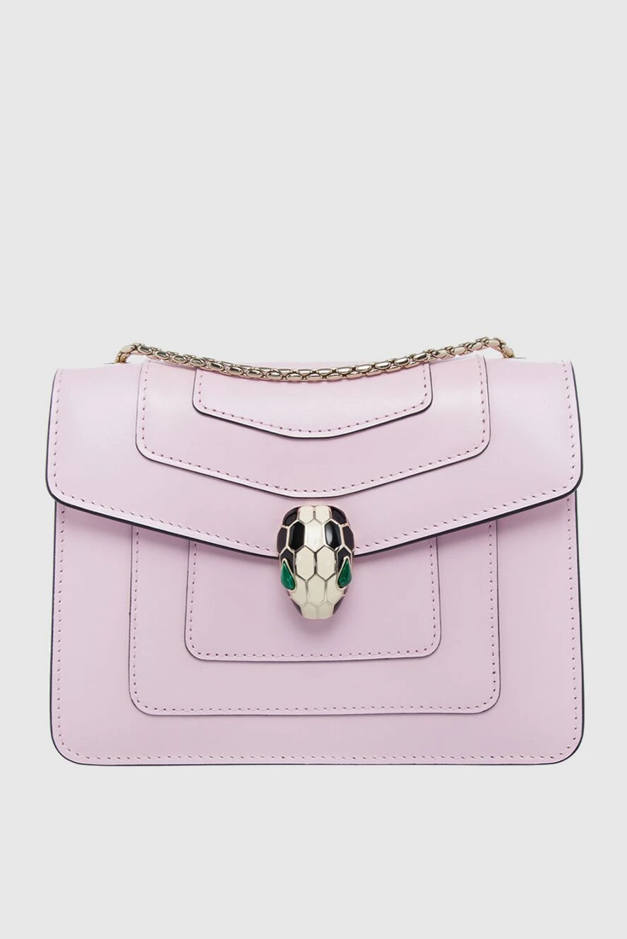 Bvlgari Bag pink - Fastener: zipper, buckle. stitching. 100% leather. Country of manufacture: Italy. Care: specialized cleaning - photo 1