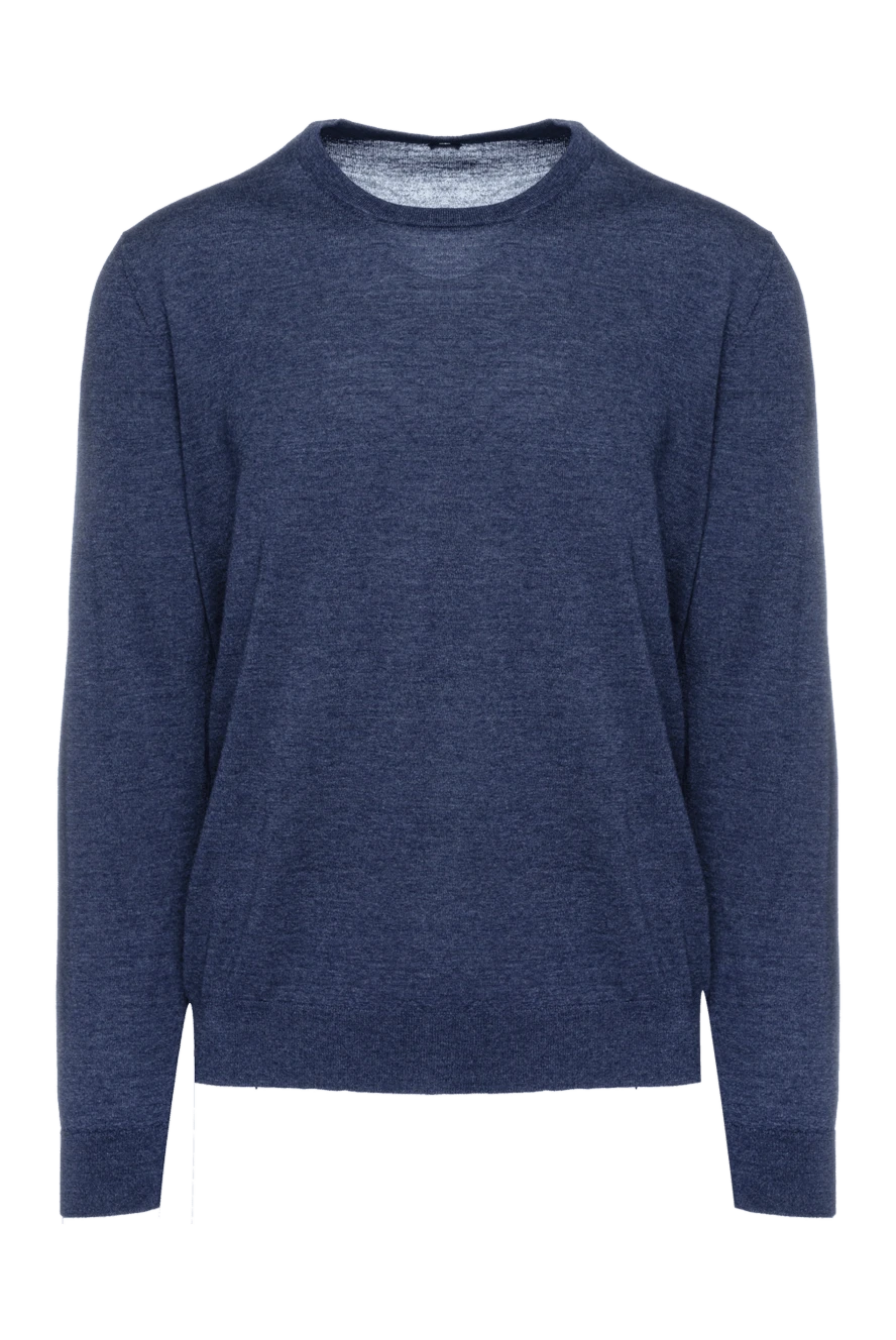 Cesare di Napoli Blue wool sweater for men - 100% wool. Country of manufacture: Italy. Care: specialized cleaning - photo 1