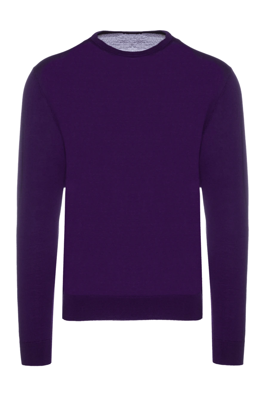 Cesare di Napoli Violet wool jumper for men - 100% wool. Country of manufacture: Italy. Care: specialized cleaning - photo 1