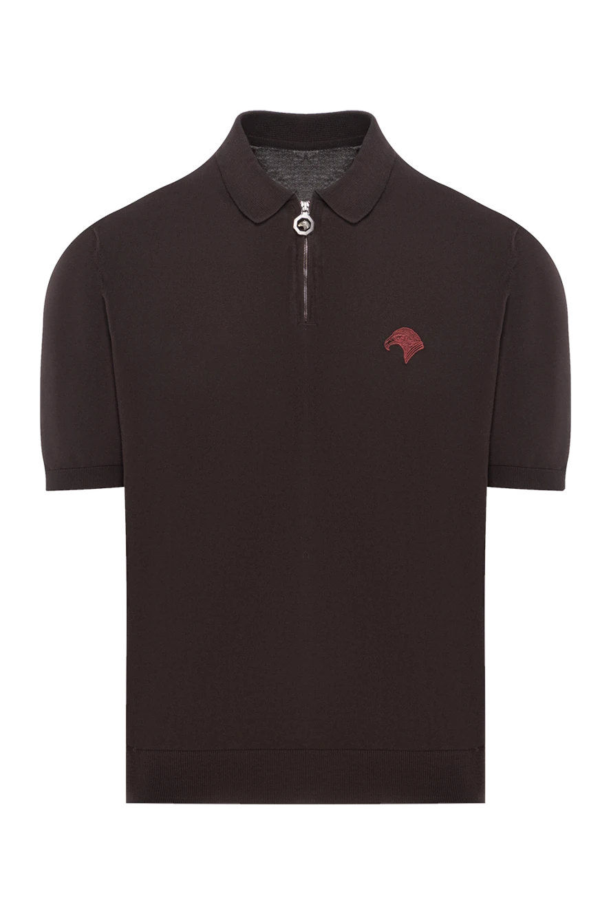 Stefano Ricci Червоне трикотажне поло з блискавкою та кільцем - Логотип на блискавці. 100% бавовна. Блискавка. Країна виробник: Італія. Догляд: спеціалізоване чищення - фото 1