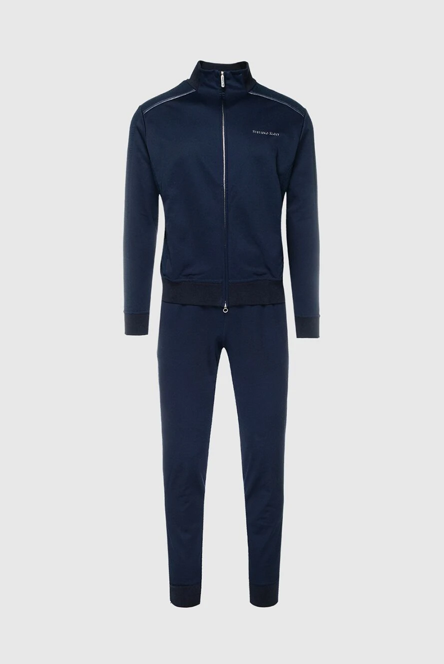 Stefano Ricci Sports suit for men made of polyamide and wool blue - Contrast trim. 50% polyamide, 50% wool. Closure: Drawstring, zipper. Four side pockets. Country of manufacture: Italy. Care: specialized cleaning - photo 1