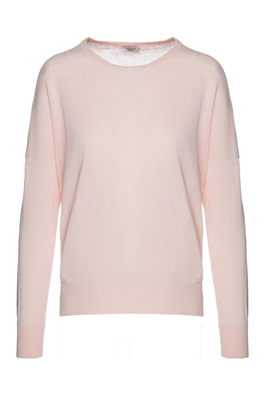 Peserico Pink linen and cotton jumper for women - 60% linen, 40% cotton. Country of manufacture: Italy. Care: specialized cleaning - photo 1