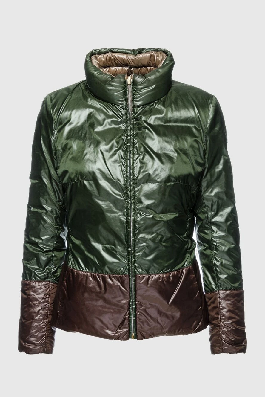 Herno Women's green polyamide down jacket - contrasting insert. double-sided. 100 polyamide. Closure: zipper. two side pockets. Country of manufacture: Italy. Care: specialized cleaning - photo 1