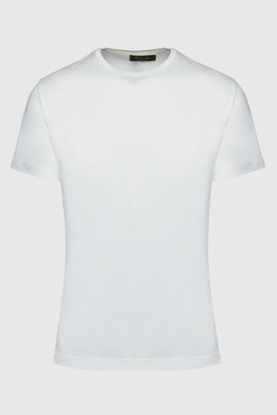 Loro Piana White cotton T-shirt for men - 100% cotton. Country of manufacture: Italy. Care: specialized cleaning - photo 1