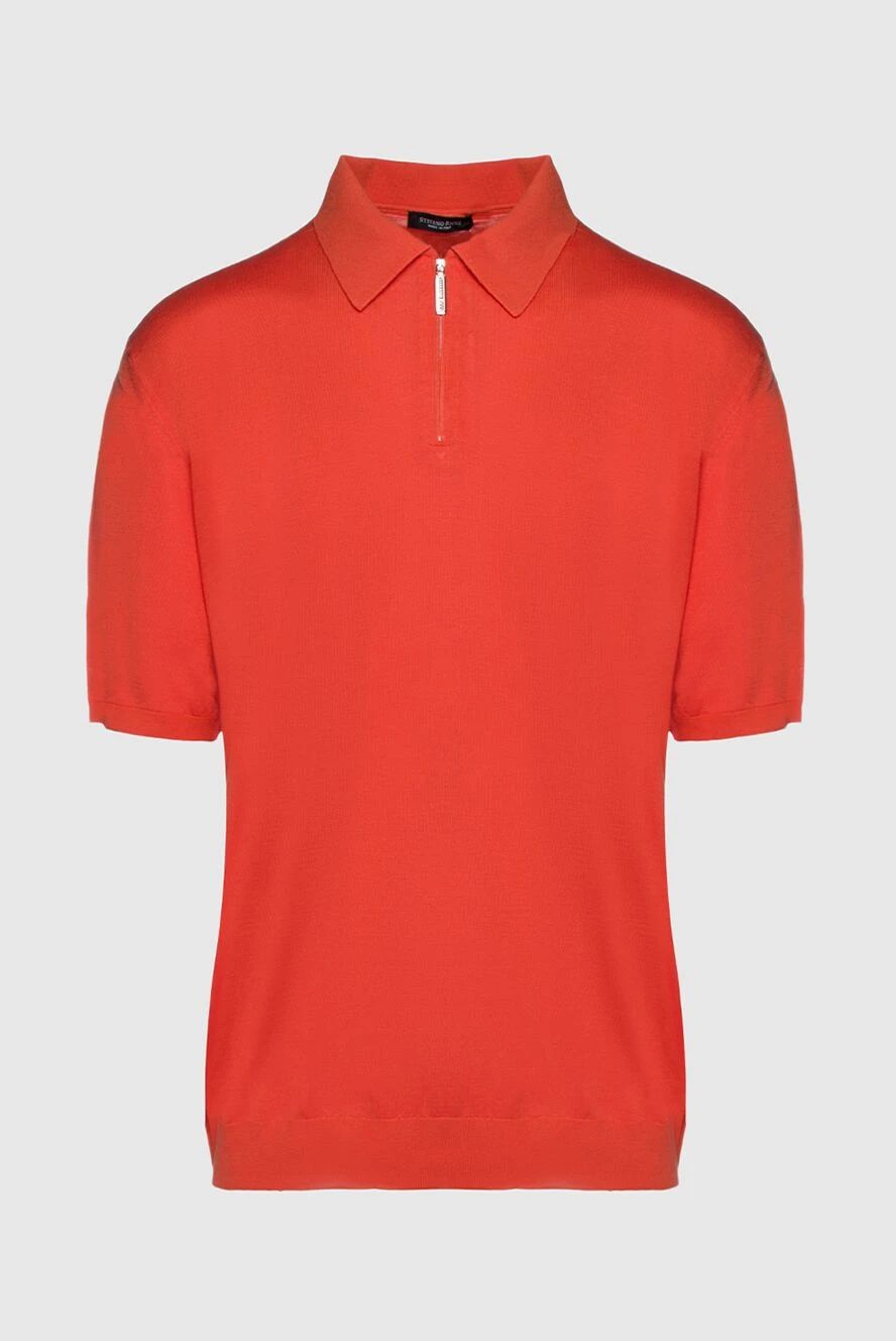 Stefano Ricci Поло из шелка оранжевое мужское - 100% шёлк. Молния. Страна производитель: Италия. Уход: специализированная чистка - фото 1