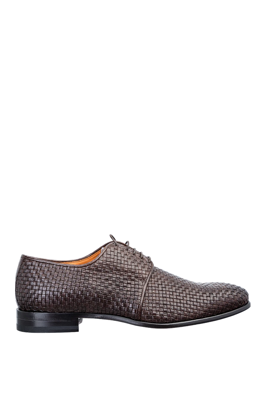 Pellettieri di Parma Brown leather men's shoes - Wicker. 100% leather. Fastener: Buckle. Interior finish: Leather. Insole: Leather. Heel height: 2 cm. Other materials. Country of manufacture: Italy. Care: specialized cleaning - photo 1