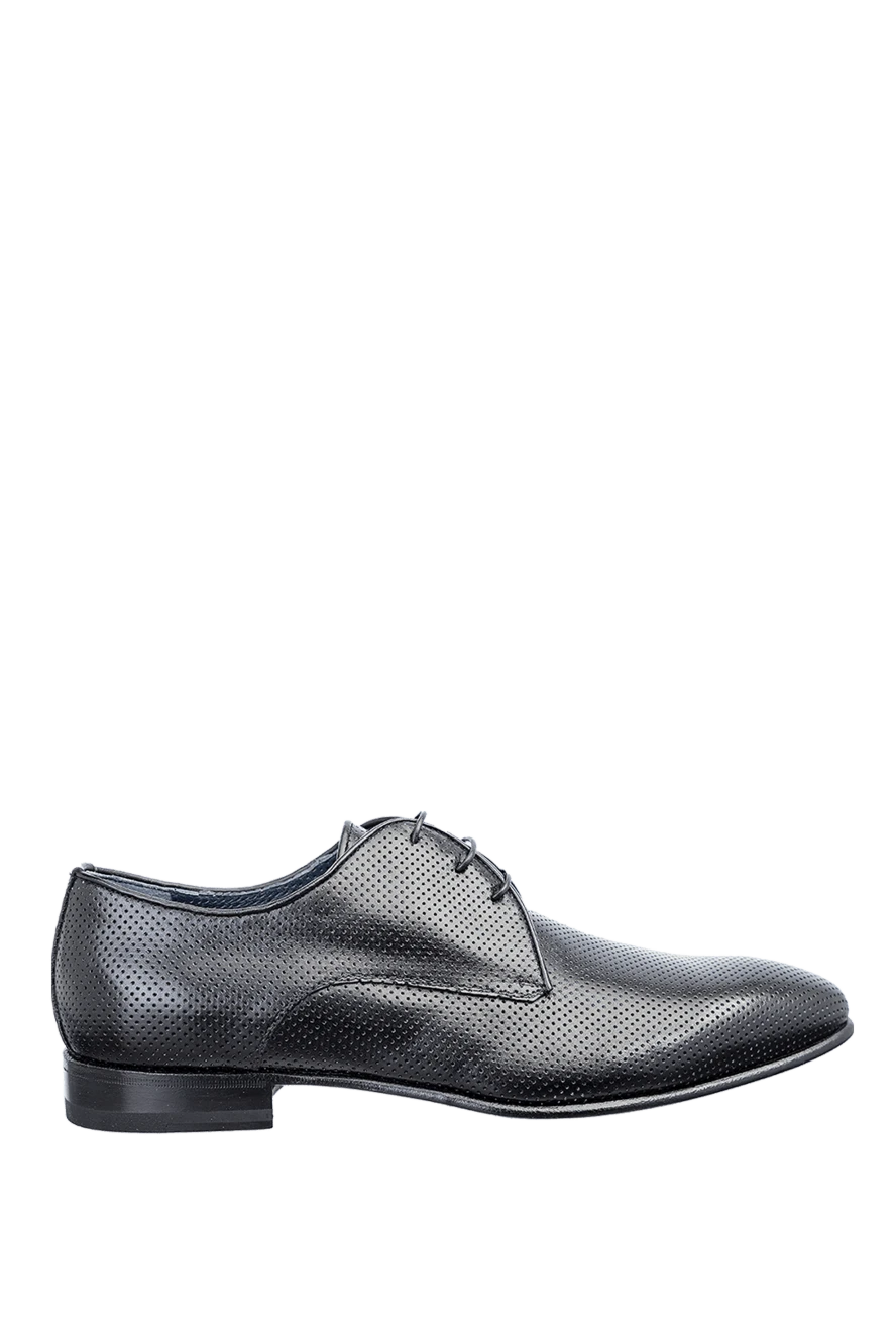 Pellettieri di Parma Men's black leather shoes - Perforation. 100% leather. Lace. Interior finish: Leather. Insole: Leather. Heel height: 2 cm. Leather. Country of manufacture: Italy. Care: specialized cleaning - photo 1