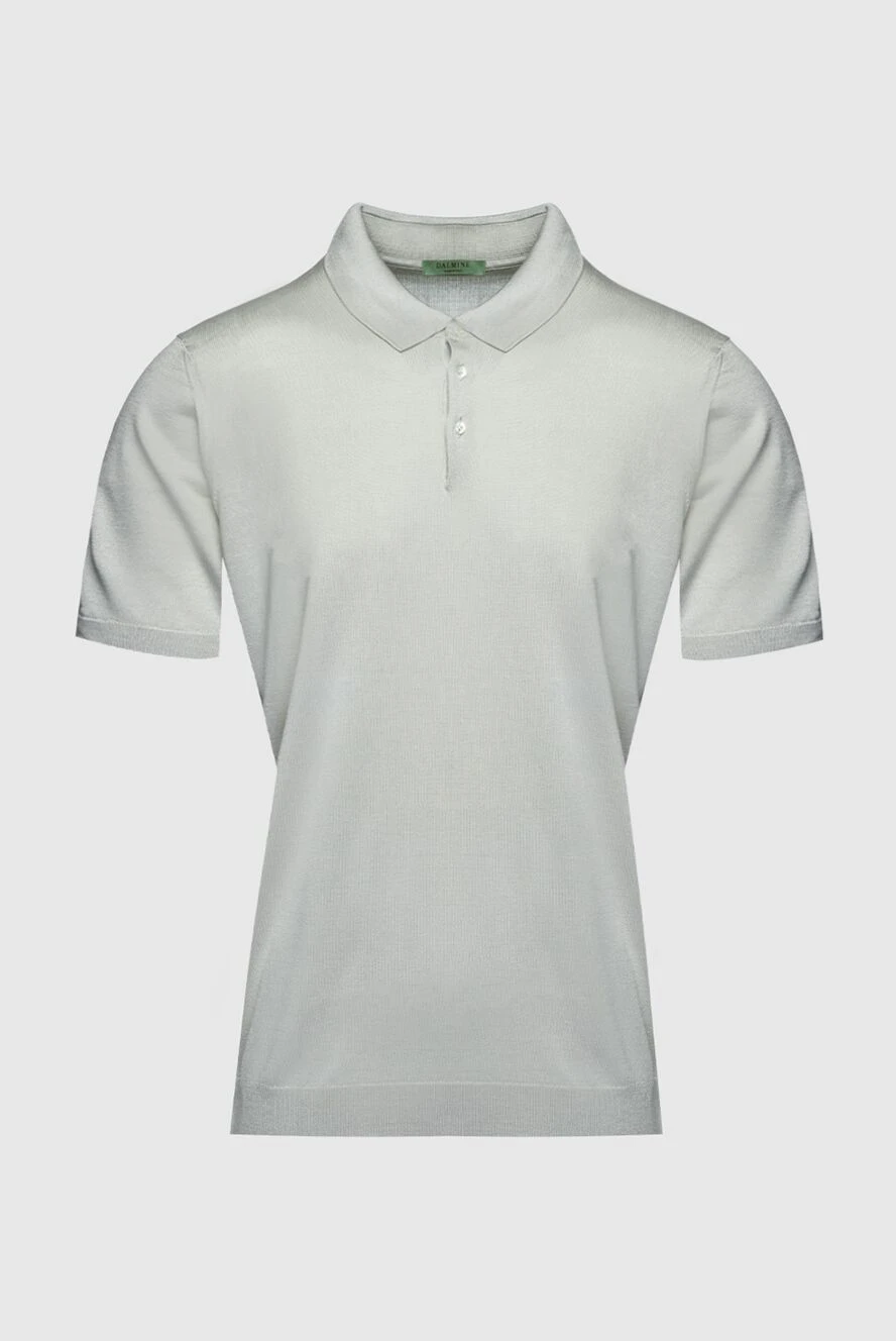 Dalmine Silk polo gray for men - 100% silk. Buttons. Country of manufacture: Italy. Care: specialized cleaning - photo 1