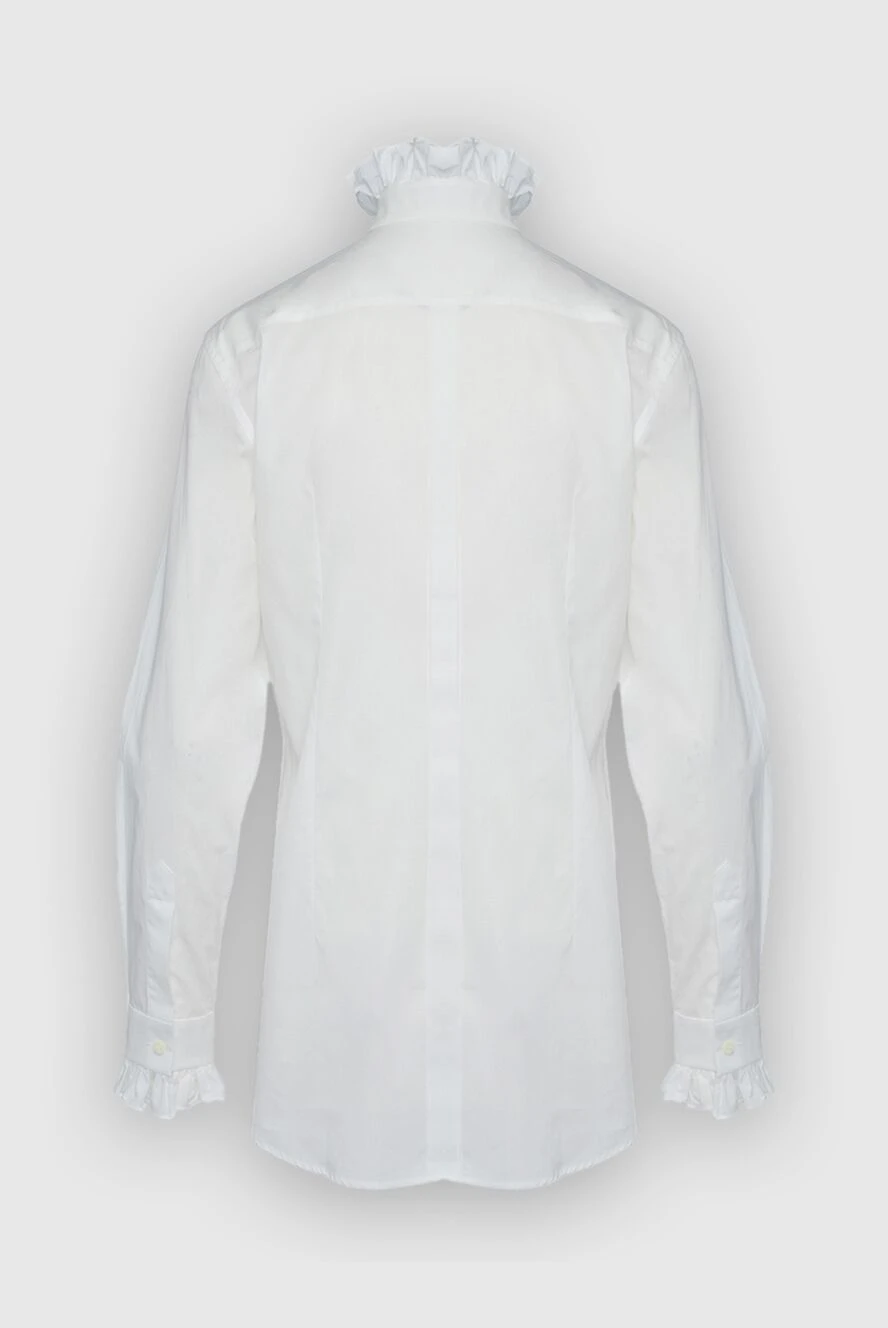 Dolce & Gabbana women's blouse with a textured neckline white