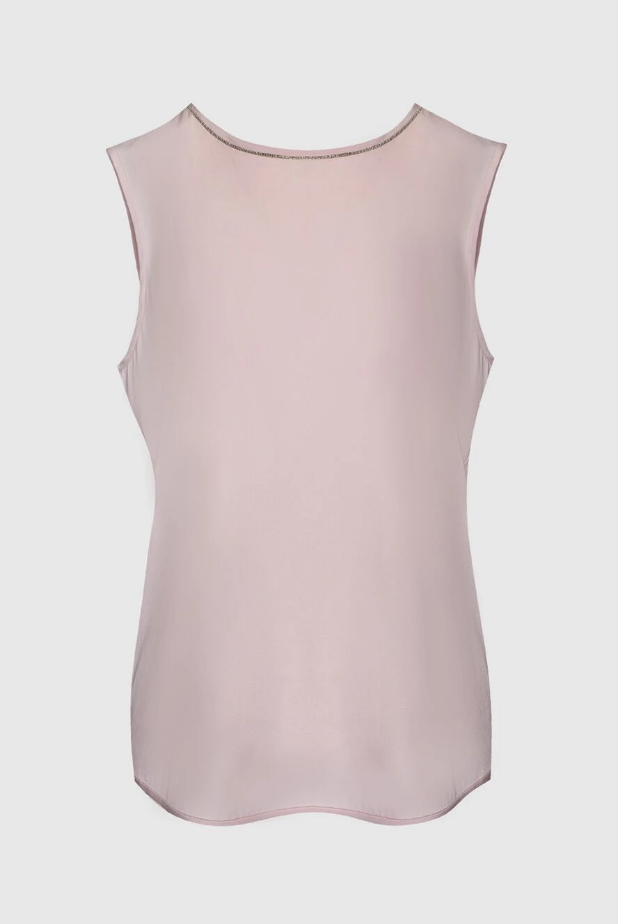 Peserico Blouse pink - Fastener: button. flounce. 94% silk, 6% elastane. Country of manufacture: Italy. Care: specialized cleaning - photo 1