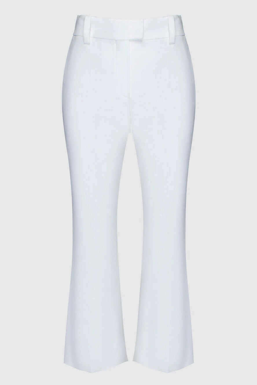 Brunello Cucinelli Women's flared trousers white - flare. two back pockets. cotton, elastane. zipper, hook. Country of manufacture: Italy. Care: specialized cleaning - photo 1