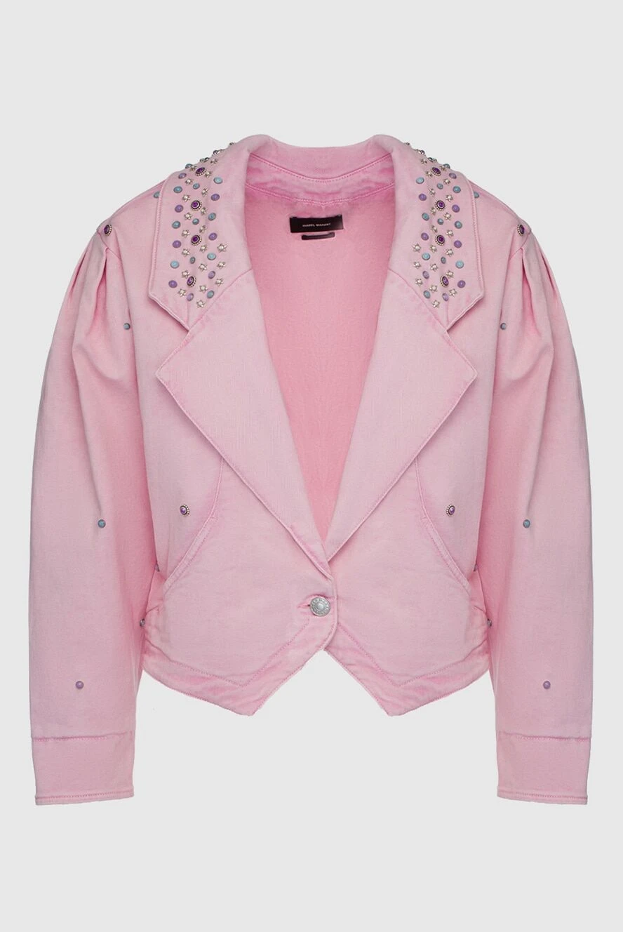 Isabel Marant Jacket made of cotton and elastane pink for women - metal beads. 98% cotton, 2% elastane. Closure: buttons. two side. Country of manufacture: Italy. Care: specialized cleaning - photo 1