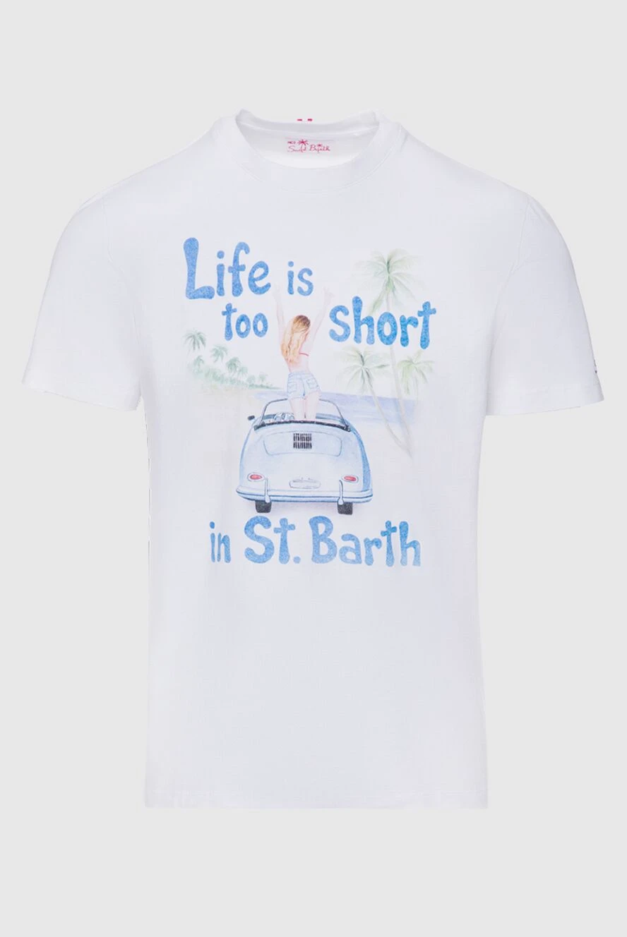 MC2 Saint Barth White cotton T-shirt for men - print. 100% cotton. Country of manufacture: Italy. Care: specialized cleaning - photo 1