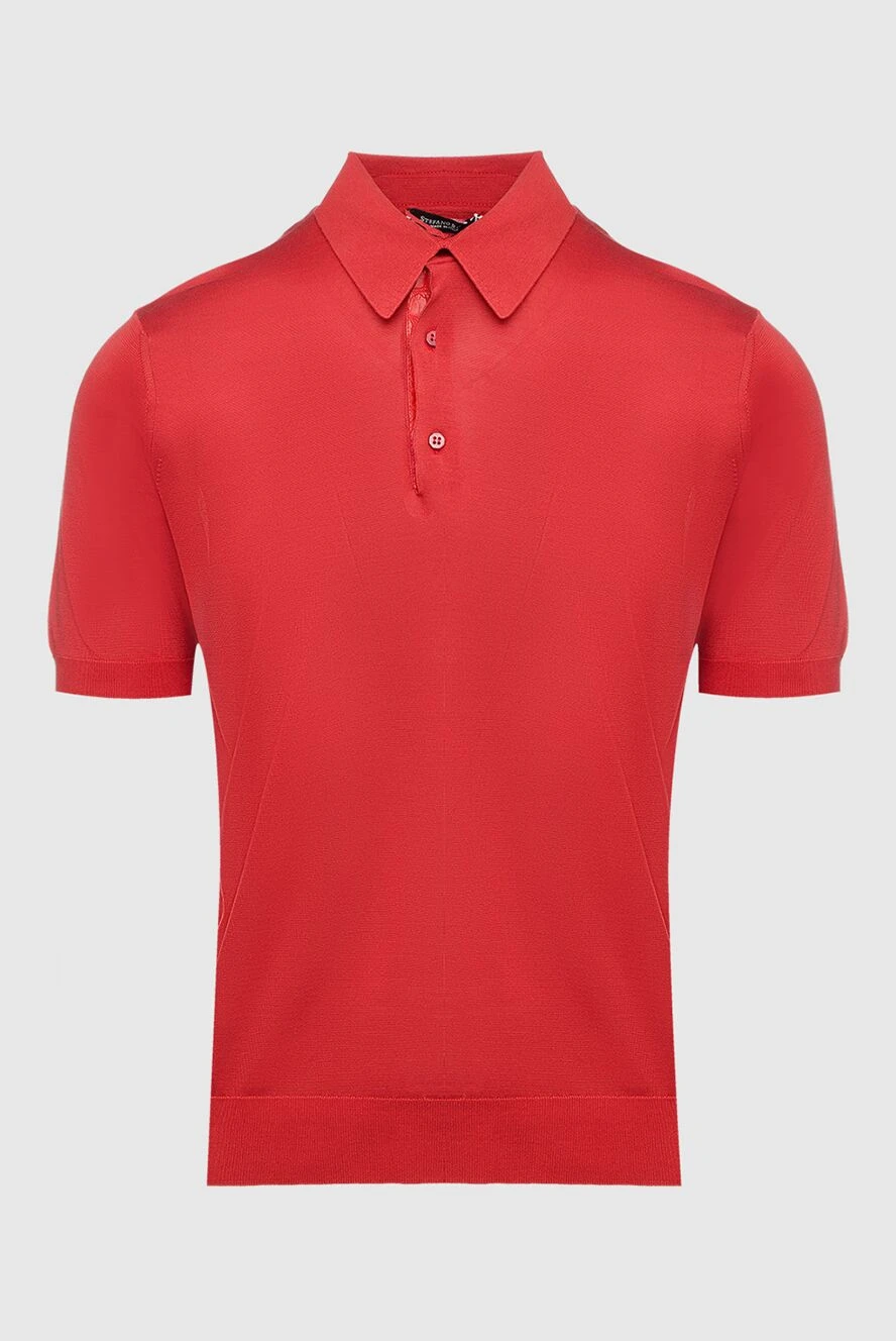 Stefano Ricci Поло из шелка и кожи крокодила красное мужское - Вставки из кожи крокодила. 100% шёлк, кожа крокодила. Молния. Страна производитель: Италия. Уход: специализированная чистка - фото 1