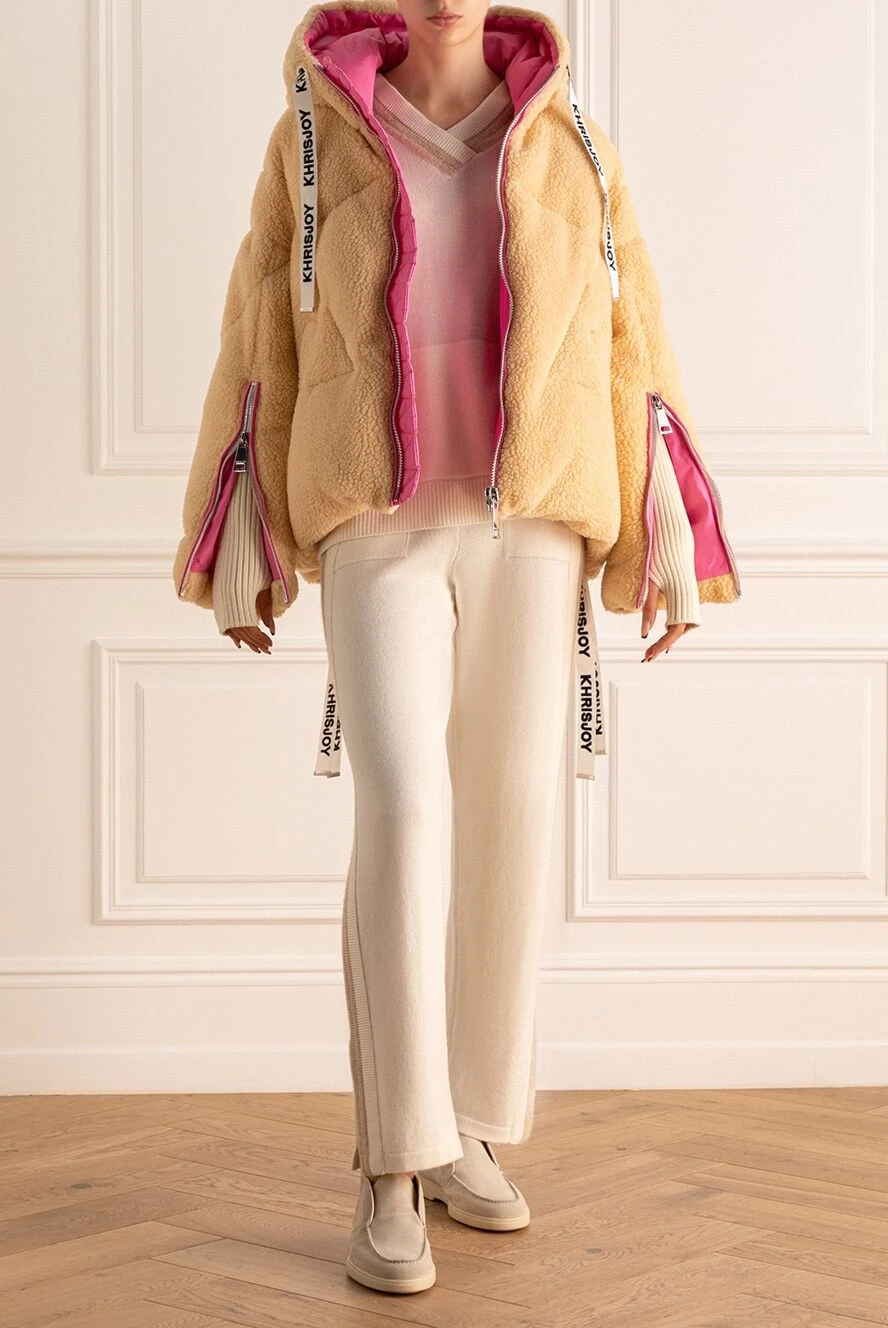 Khrisjoy down jacket made of polyester beige for women