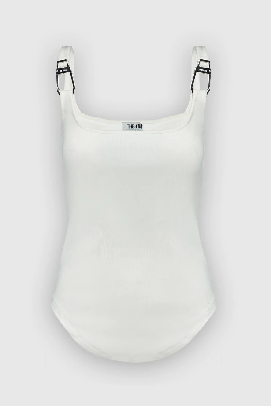 The Attico Top made of cotton and elastane white for women - buckles on straps. 97% cotton, 3% elastane. Country of manufacture: Italy. Care: specialized cleaning - photo 1