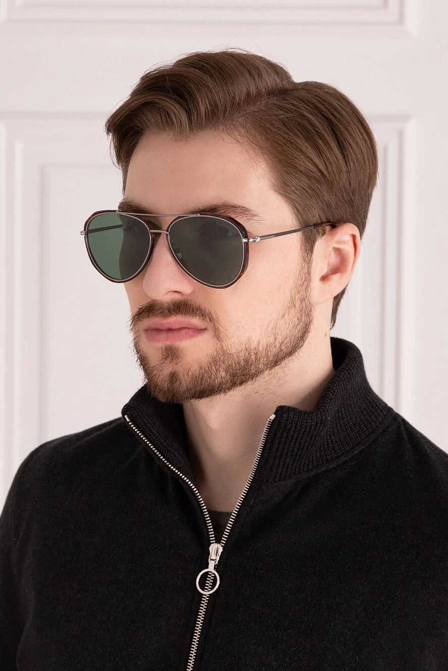 Tom Ford green lens sunglasses with tortoiseshell contour frame