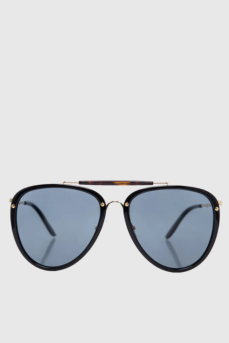 Gucci Black men's metal and plastic sunglasses for sun protection - Decoration: logo on the temple. UV protection. plastic, metal. Country of manufacture: Italy. Care: specialized cleaning - photo 1