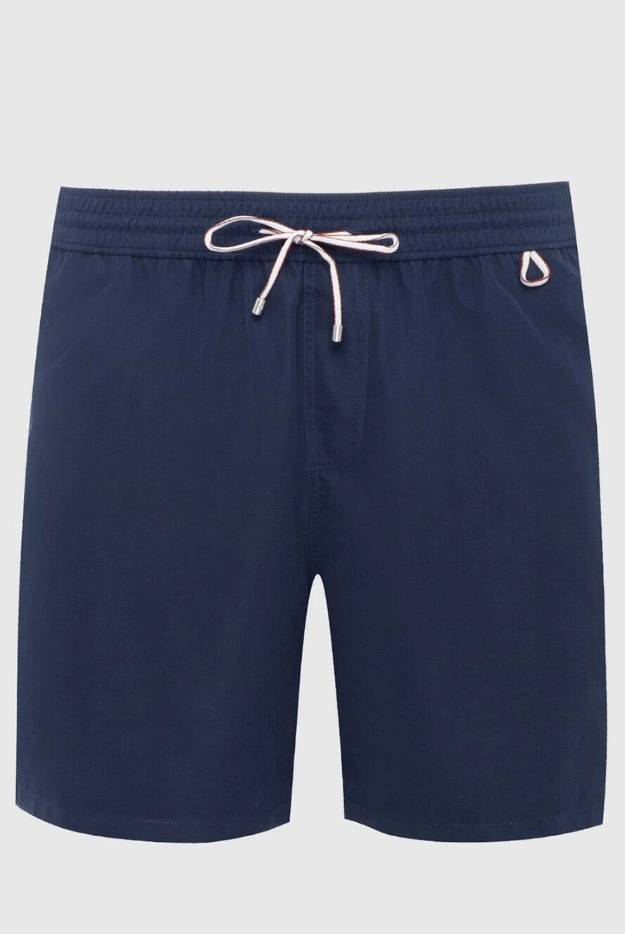 Loro Piana Blue polyester beach shorts for men - two side, one back. 100% polyester. Closure: drawstring. Country of manufacture: Italy. Care: specialized cleaning - photo 1