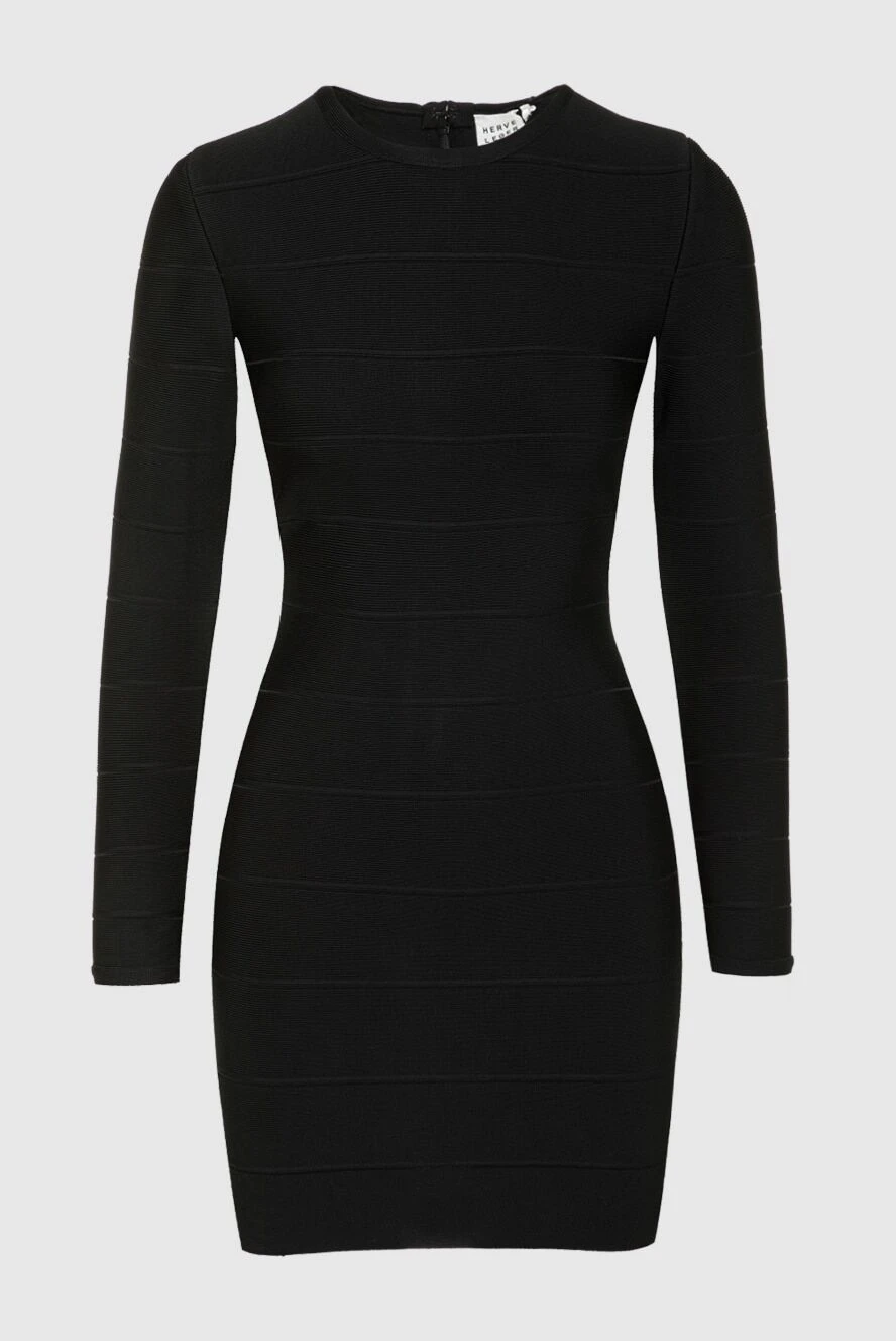 Herve Leger Black dress for women - zipper. 90% viscose, 9% nylon, 1% spandex. Country of manufacture: Italy. Care: specialized cleaning - photo 1