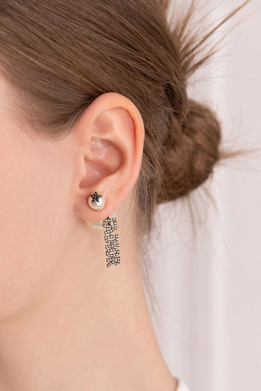 Dior earrings made of white metal for women 161629 Women earrings Domino Online Store Ukraine