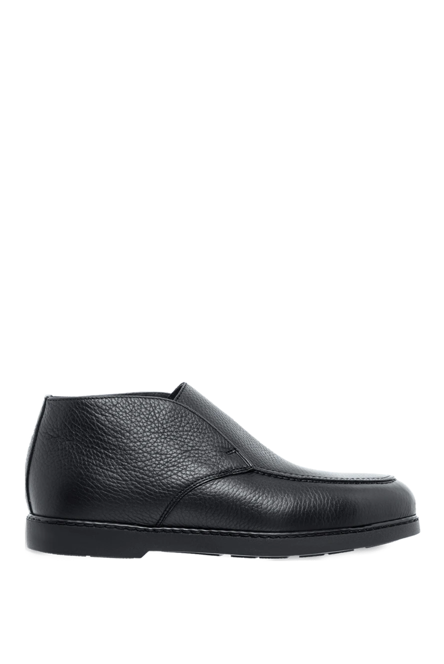 Doucal`s Black leather loafers for men - leather interior. 100% leather. Insole: leather. Sole Height: 2 cm. Country of manufacture: Italy. Care: specialized cleaning - photo 1