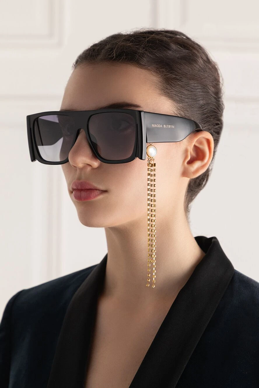 サングラス Linda Farrow Square Frame Sunglasses Freya Square Sunglasses in Black by LINDA FARROW