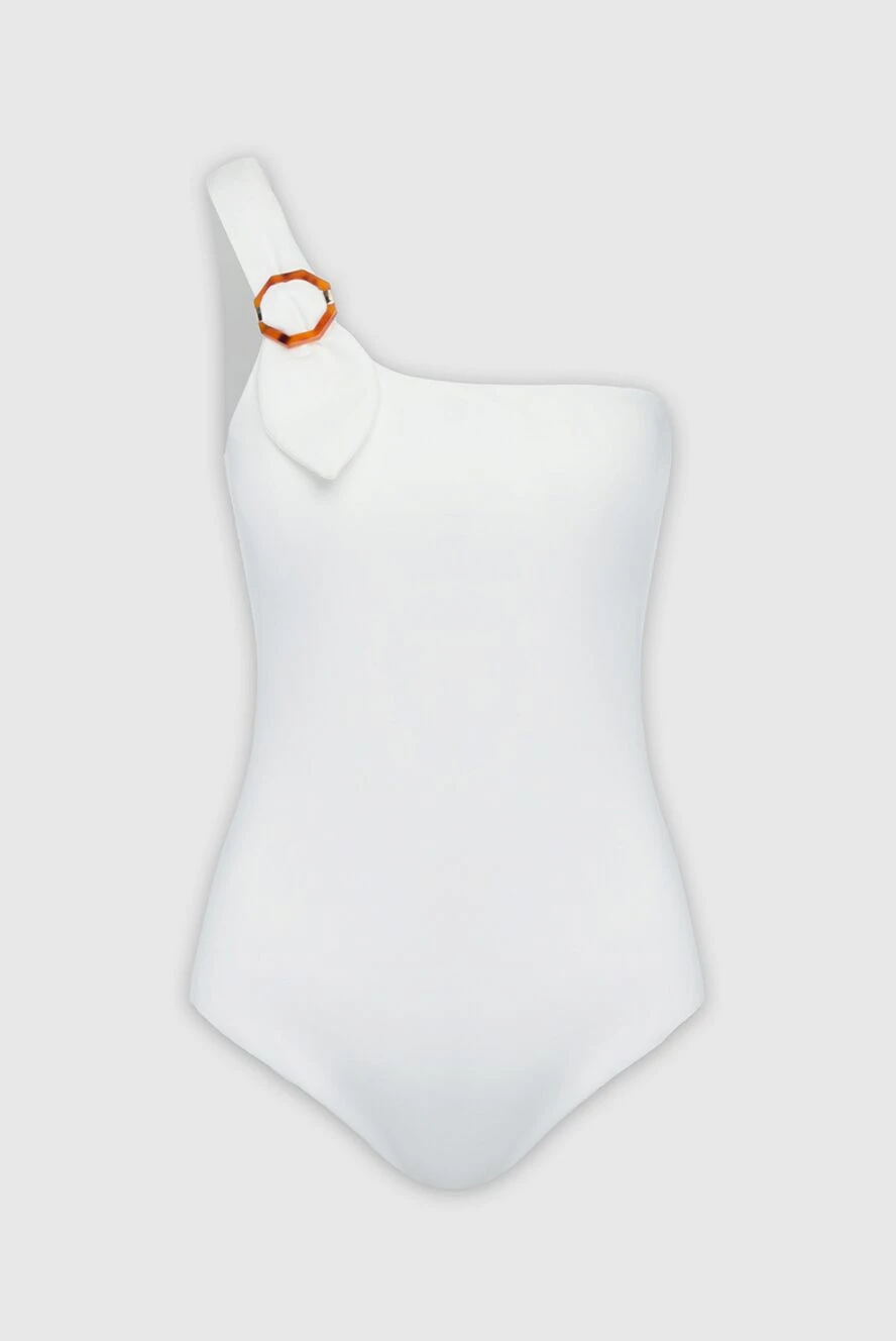 Zimmermann Swimsuit compatible with polyamide and elastane white women's - asymmetrical clasp. 80% polyamide, 20% elastane. Closure: drawstring. Country of manufacture: Italy. Care: specialized cleaning - photo 1