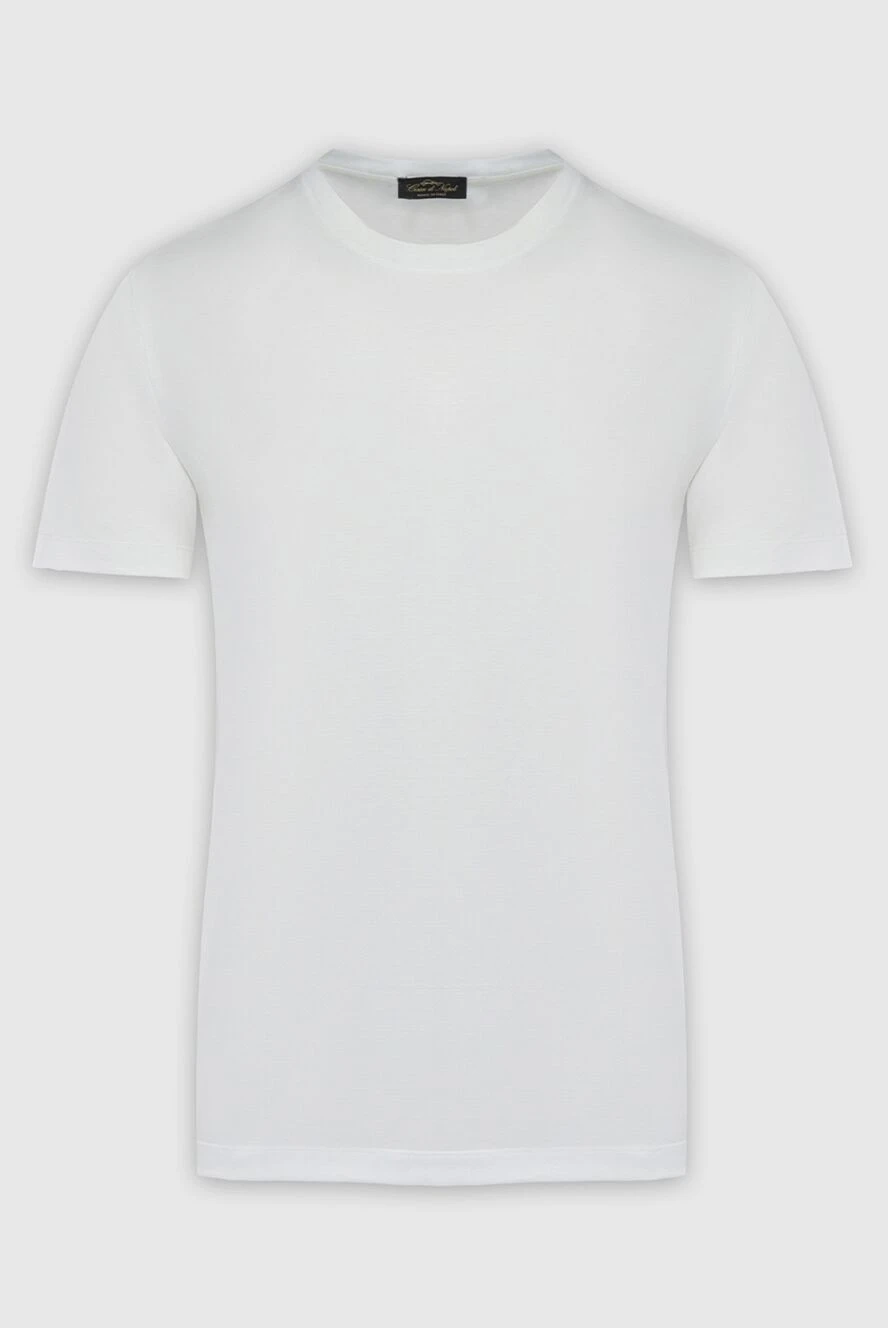 Cesare di Napoli White cotton T-shirt for men - 100% cotton. Country of manufacture: Italy. Care: specialized cleaning - photo 1